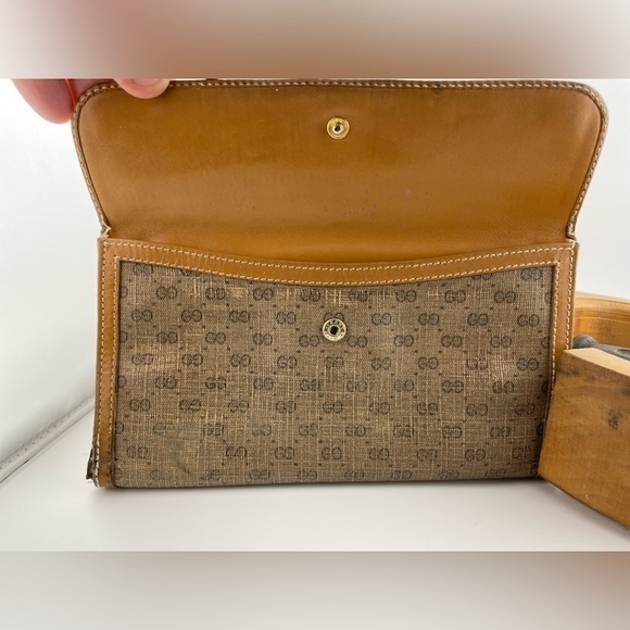 VINTAGE 80's GUCCI LOGO MONOGRAM WOMEN WALLET PURSE​​​​​​​​​​​ - Picture 10 of 11